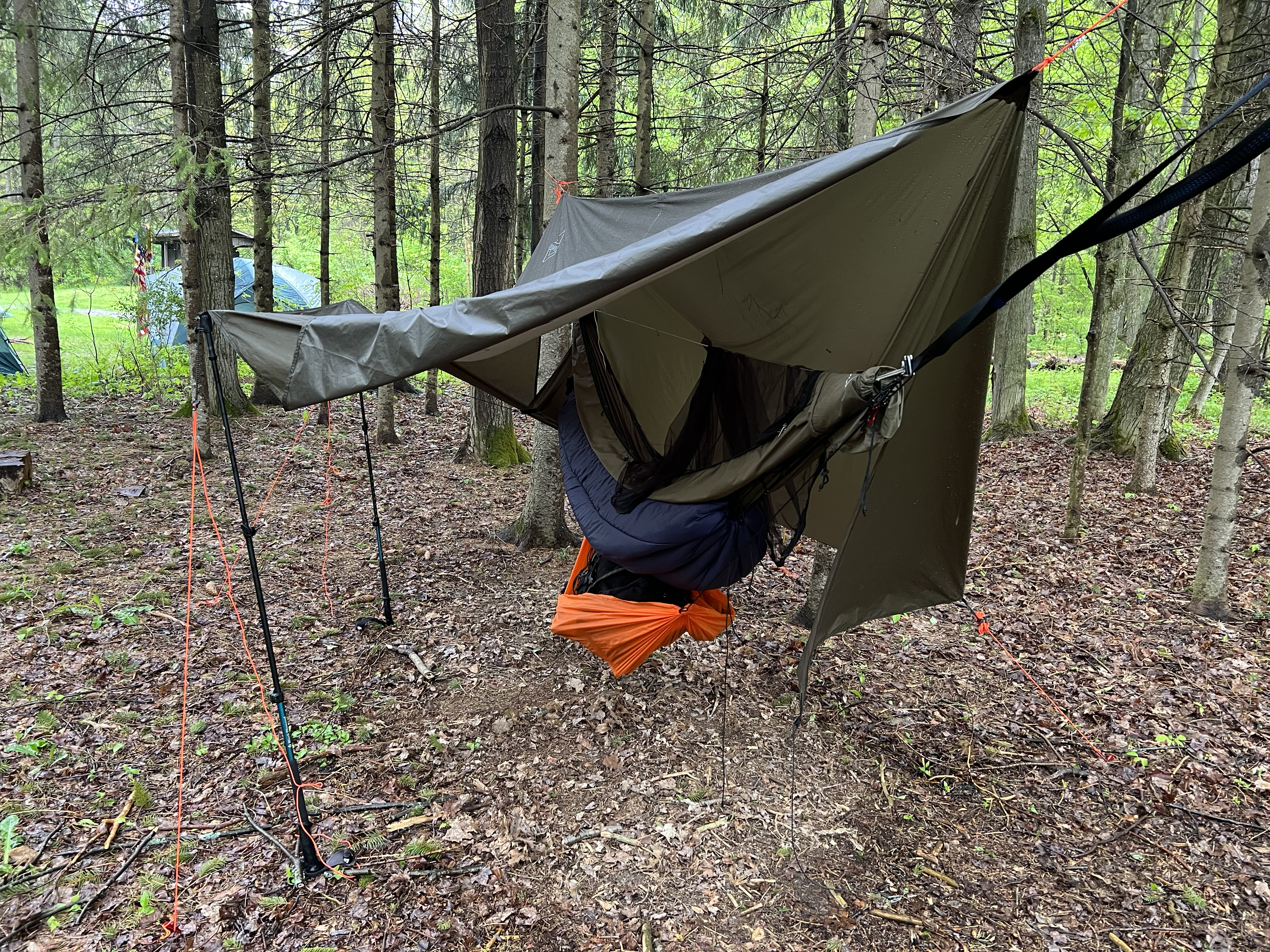 the tarp in porch mode